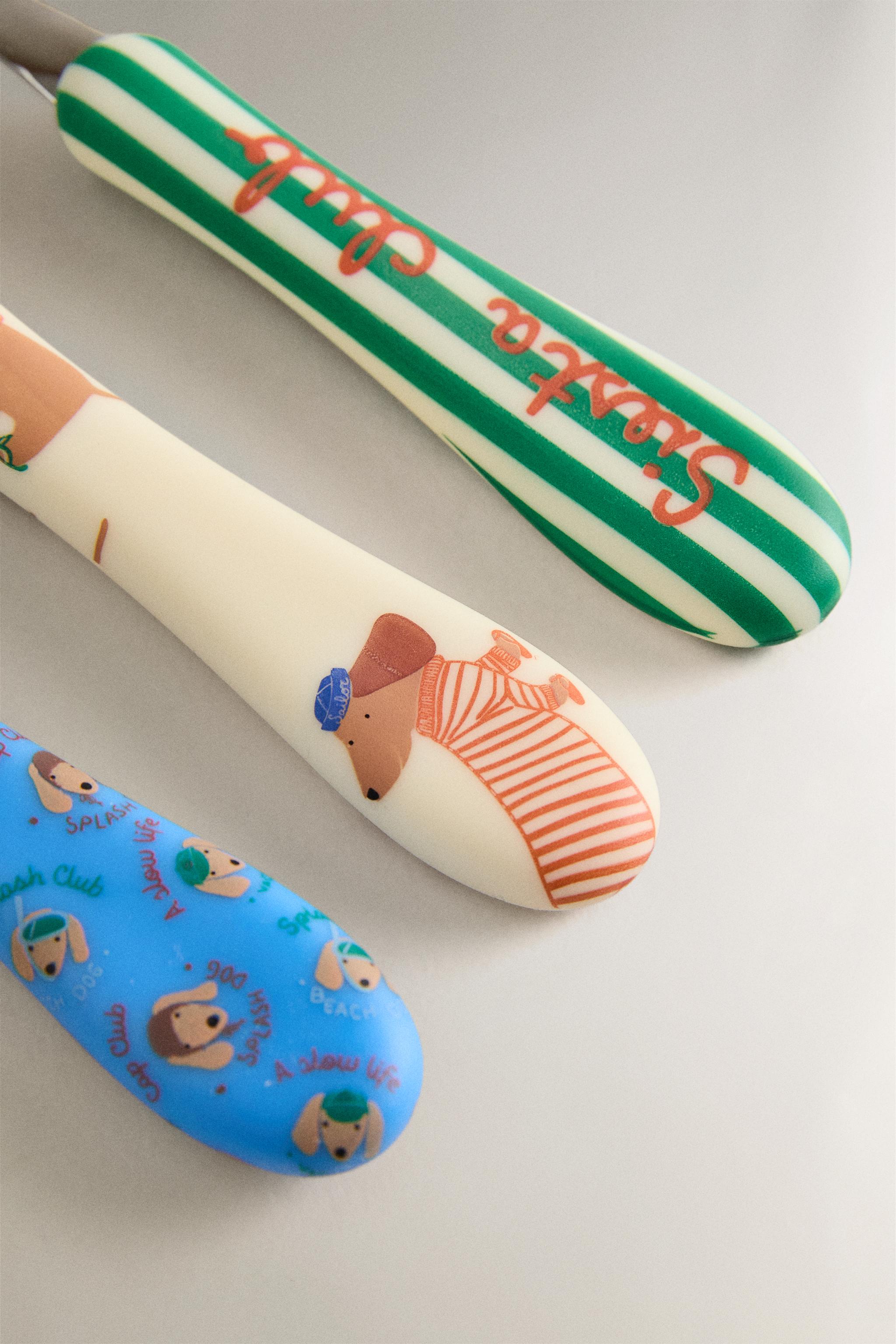 KIDS' DOG FLATWARE SET (SET OF 3)